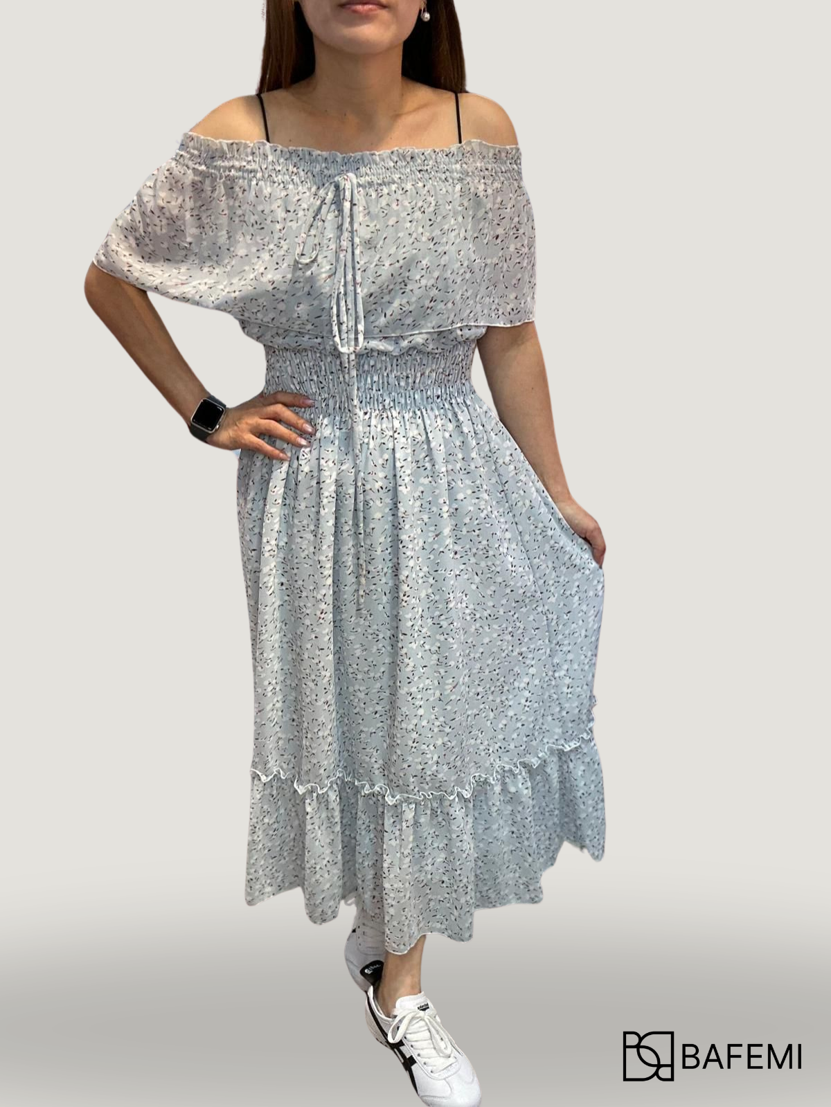 Petal Mist Dress – Sky