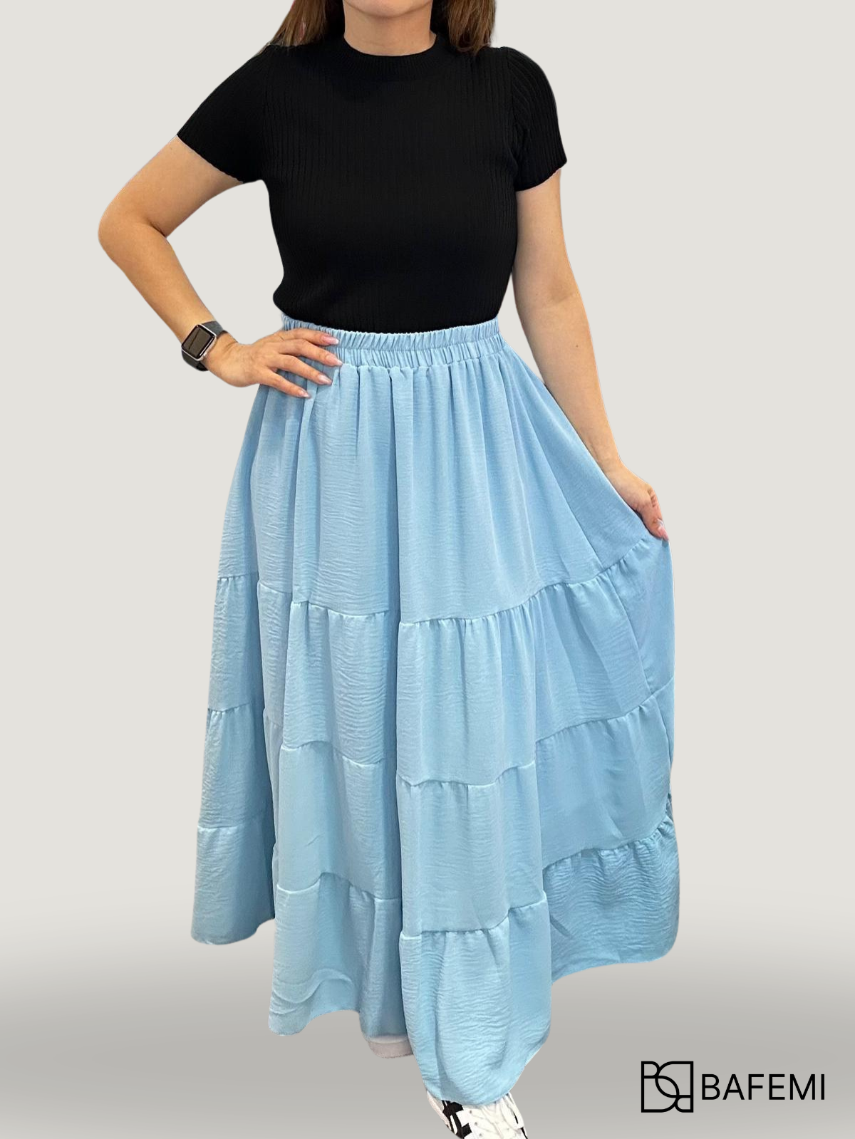 Tiered Flow Maxi Skirt