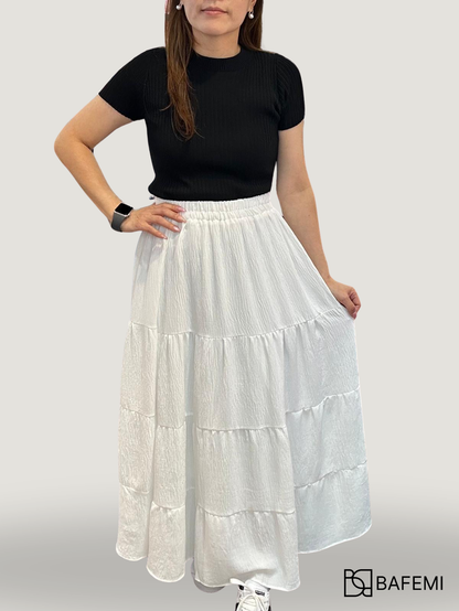 Tiered Flow Maxi Skirt