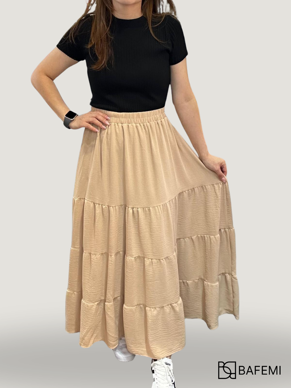 Tiered Flow Maxi Skirt