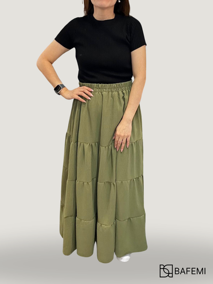 Tiered Flow Maxi Skirt