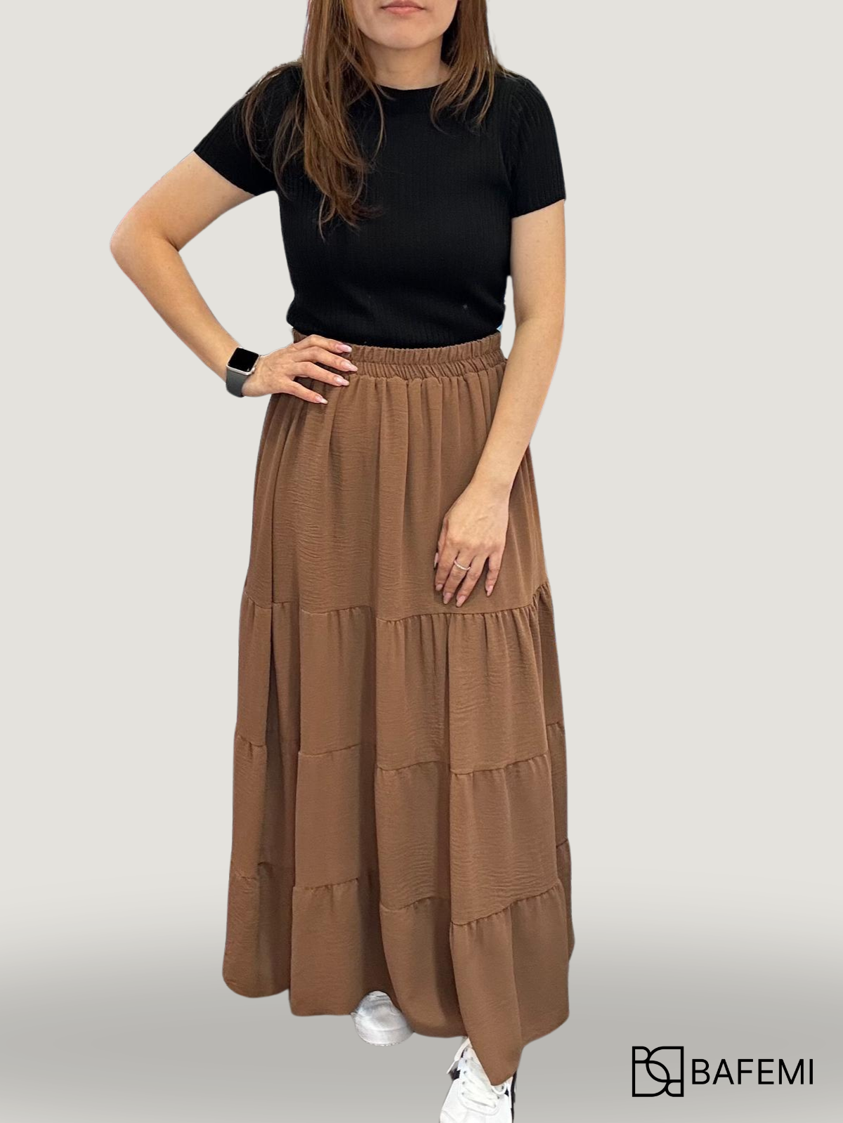 Tiered Flow Maxi Skirt