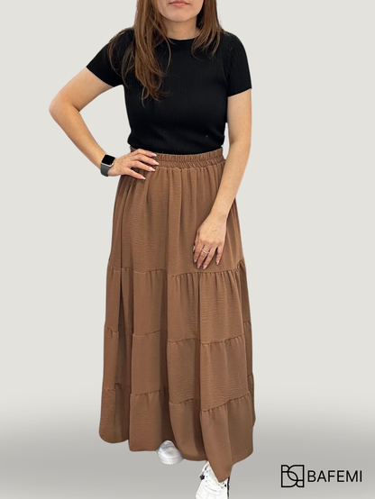 Tiered Flow Maxi Skirt