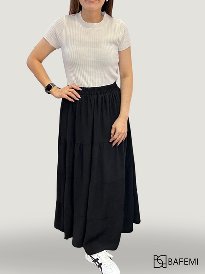 Tiered Flow Maxi Skirt