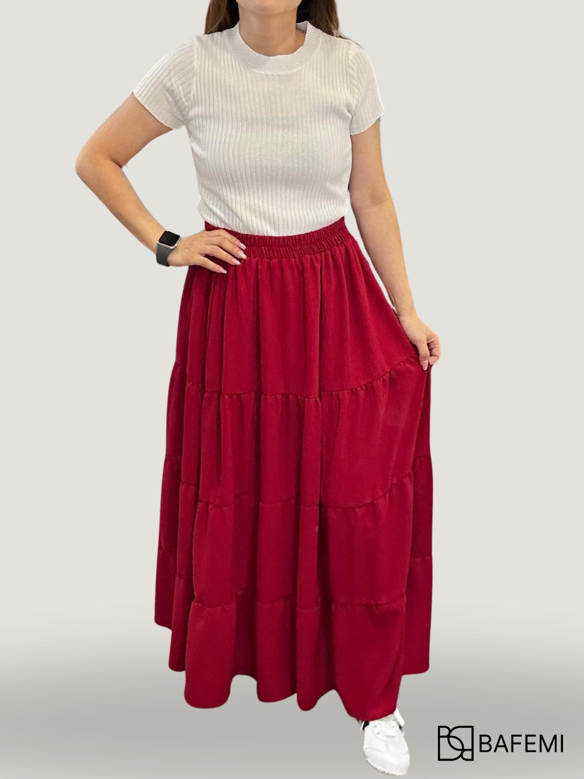 Tiered Flow Maxi Skirt