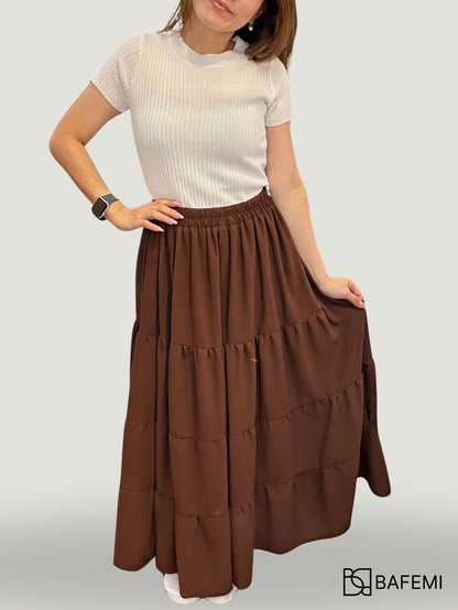 Tiered Flow Maxi Skirt